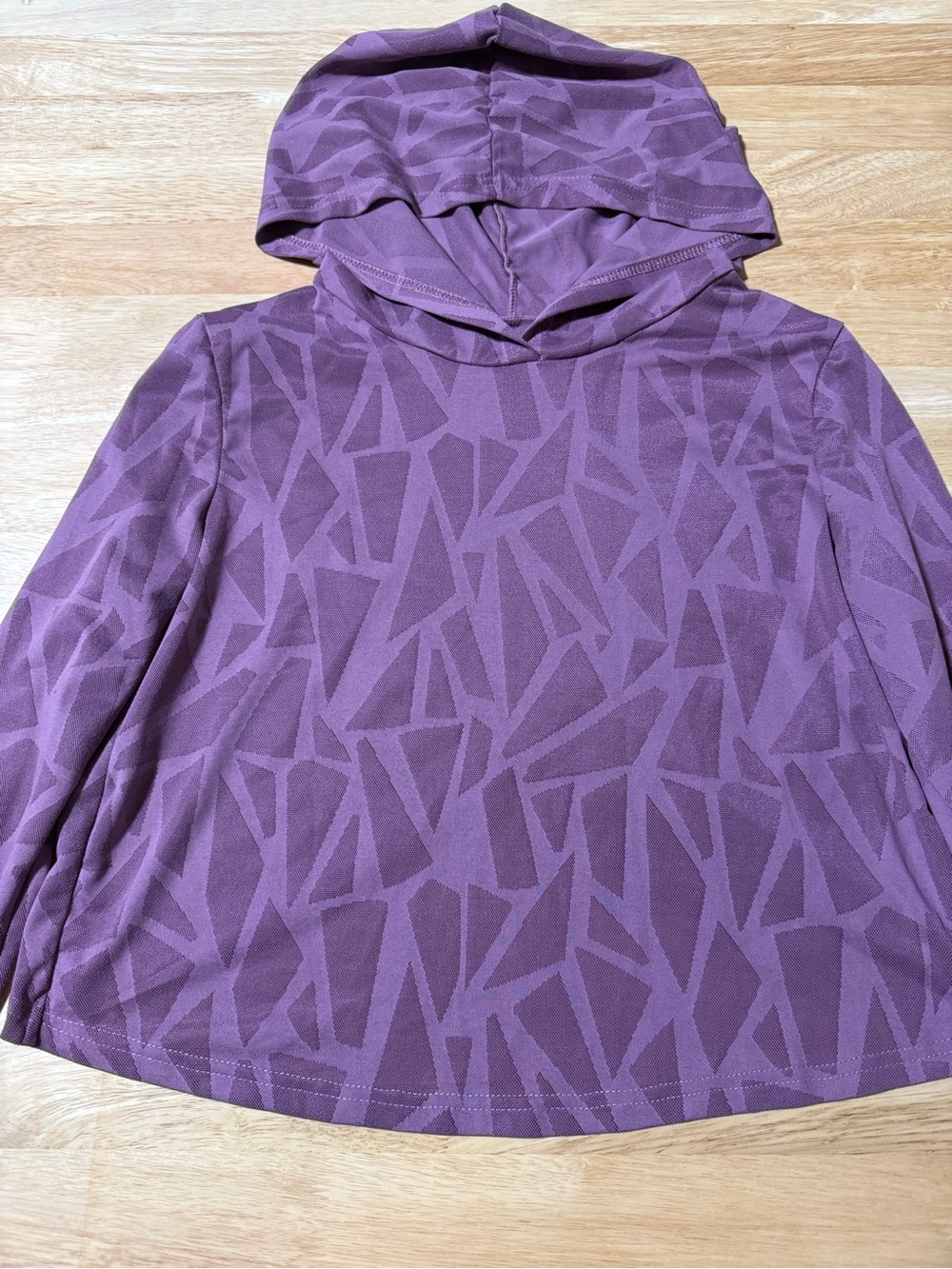 SHEIN Women’s Small Purple Lightweight Cropped Hoodie Criss Cross Back
